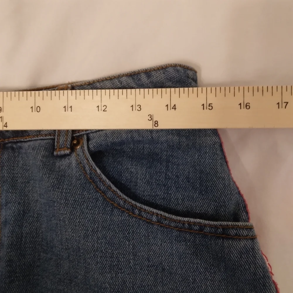 Denim 5 pocket skirt from Forever 21 with True Love Ribbon Decoration on Sides